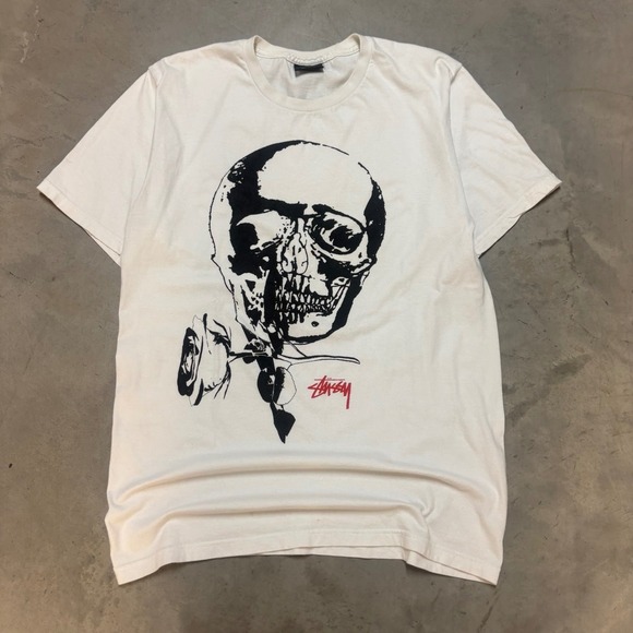 Stussy Other - Vintage y2k White Stussy Skull Tee